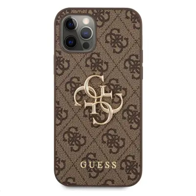 Guess, Zaš?itni ovitek za iPhone 12/12 Pro model 4G, Rjava
