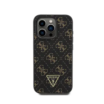 Guess, Ohišje za Apple iPhone 16 Pro Max vzorec 4G Triangle, ?rna