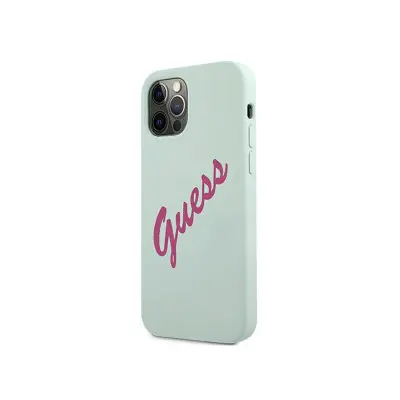 Guess, Ohišje za Apple iPhone 12 / 12 Pro Collection Vintage Silikon v TPU, Modra