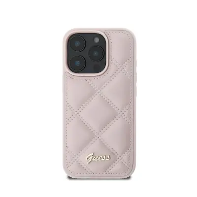 Guess, Usnjeno ohišje za Apple iPhone 16 Pro Max, Roza
