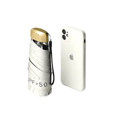 Kompakten zložljiv dežnik White