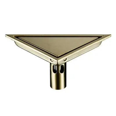 Odtok | Ploščica za odvajanje vode | Vgradna | Trikotni | Svetlo zlato