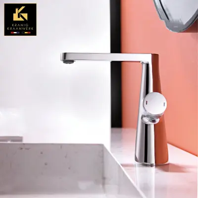 Pipa za umivalnik in fontano | Veliki A | Minimalizem | Zlato črno bela kromirana kovina iz nerjavečega jekla