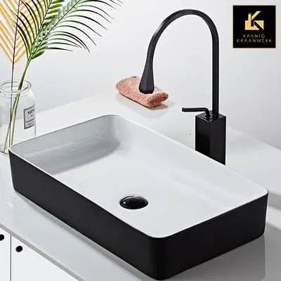 Dizajn Mešalna pipa | Kotni padec Black | Visok ali nizek model