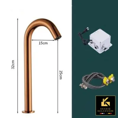 Ultima senzorski ventil razreda A | Rožnato bakreno zlato | Brezdotična pipa | Rožnato zlato| Minimalizem