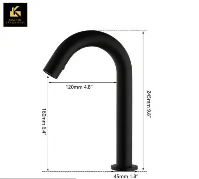 Senzor Ultima razreda A | Črna | Brezdotična pipa | WC soba | Mat Black | Minimalizem