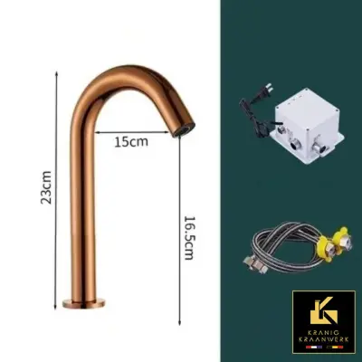 Ultima senzorski ventil razreda A | Rožnato bakreno zlato | Brezdotična pipa | Rožnato zlato| Minimalizem