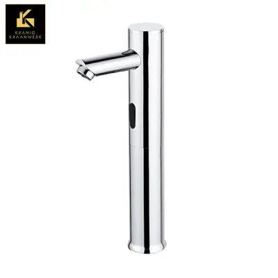 Pipa za hladno vodo brez dotika | Senzorska pipa | Pipa za umivalnik in fontano | WC soba | Chrome | Pascal | Minimalizem