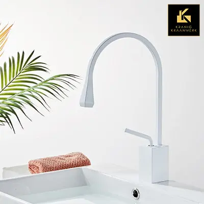 Dizajn Mešalna pipa | Kotna kapljica Belega | Visok in nizek model