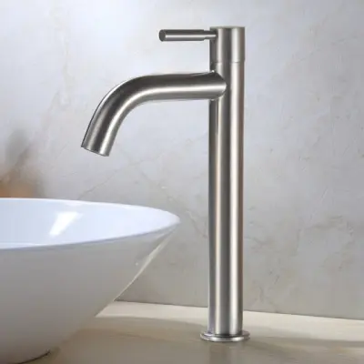 Kontakt Senzorska pipa | Brez dotika | Pipa za umivalnik in fontano | Senzorska pipa | Pipa za hladno vodo | Darento | Brušeno jeklo