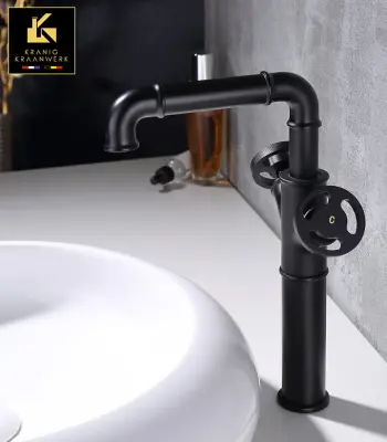 Vodnjak in umivalnik Mešalna pipa | Industrijski in podeželski | Tinke | Črna | Visoko ali Nizko