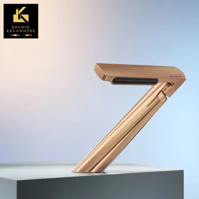 Pipa za umivalnik in fontano | Veliki Z | Minimalizem | Zlato črno bela kromirana kovina iz nerjavečega jekla