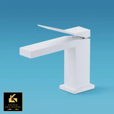 Mešalna armatura za vodnjak in umivalnik | NOVO Quinn | Visok in nizek model | Bela črna zlata modra | Minimalizem