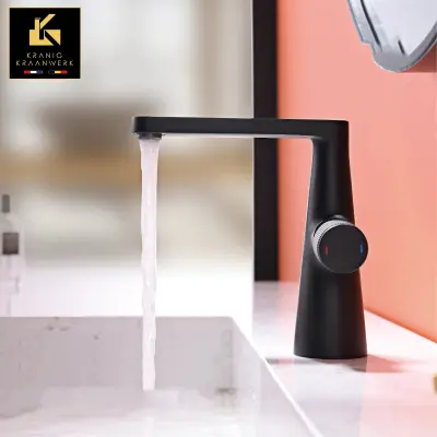 Pipa za umivalnik in fontano | Veliki A | Minimalizem | Zlato črno bela kromirana kovina iz nerjavečega jekla