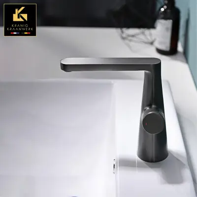 Pipa za umivalnik in fontano | Veliki A | Minimalizem | Zlato črno bela kromirana kovina iz nerjavečega jekla