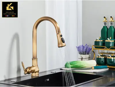 Podeželsko in industrijsko | Mešalna pipa | Izvlecite cev | Veronika | Staro zlato in črno