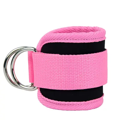 Trak za gleženj za vadbo moči s kabelskimi napravami Pink