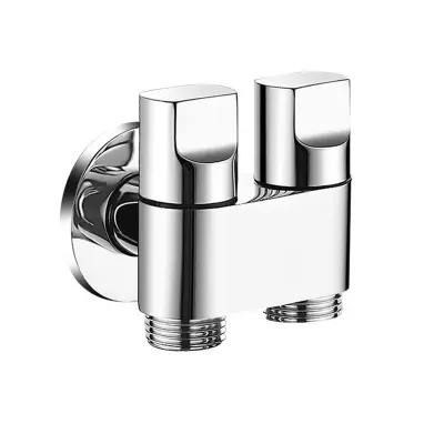 Univerzalni razdelilnik vode iz medenine z enim vhodom 1/2 in dvema izhodoma