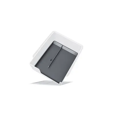 Organizator za sredinsko konzolo za Tesla Model 3/Y - napol zavita silikonska podloga & prozorna škatla - siva Grey  Model 1