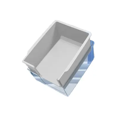 Organizator za sredinsko konzolo za Tesla Model 3/Y - napol zavita silikonska podloga & prozorna škatla - siva White  Model 5