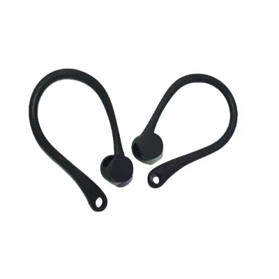 Silikonske ušesne zanke proti izgubi za Apple AirPods 1/2/Pro Black