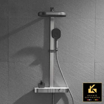 Ekskluzivna pipa za prho | nadometna tuš garnitura | S prikazovalnikom temperature | Prelomno oblikovanje | Ericanne