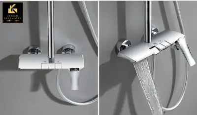 Pipa za prho | Nadometna tuš garnitura | Čerlene | Eleganten in eleganten