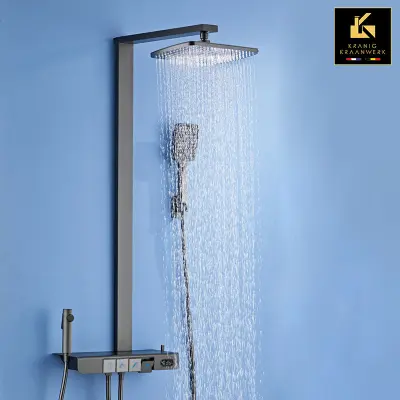 Pipa za prho | nadometna tuš garnitura | s ključi in fiksno palico | Kotni slog | Berend