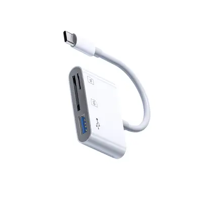 Čitalec kartic 3 v 1, USB-C na SD/TF/USB