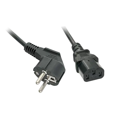 LINDY tok priključni kabel [1x varnostni moški konektor - 1x ženski konektor IEC C13\, 10 A] 3.00 m črna