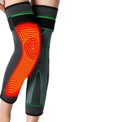 Mugwort akupresurni samosegrevalni rokav za oblikovanje kolen, zaščita za kolena pozimi 1 par Green L