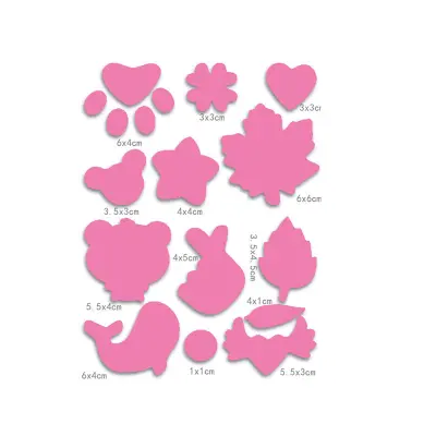 Samolepilni našitki za oblačila - 10 listov Pink