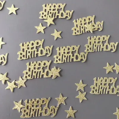 Konfeti s črkami, 45 kosov Gold