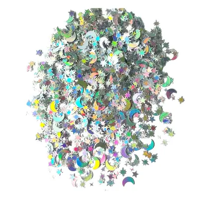 10-pak bleščečih konfetov Silver