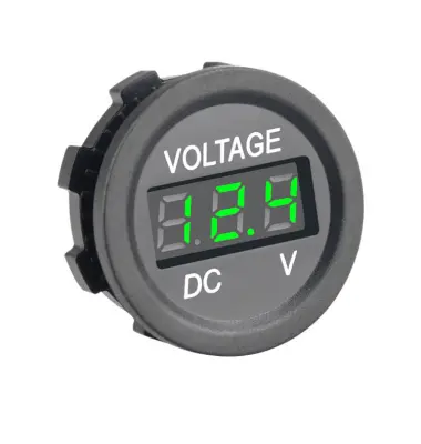 Kratki voltmeter za vgradnjo v vozilo Black+Grass Color