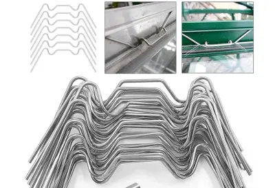 Paket 25 pritrdilnih sponk za steklo rastlinjaka  S