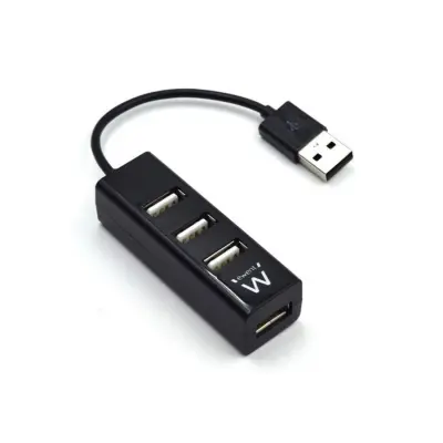 Hub EWENT Hub 4 x USB 2.0 Black - EW1123