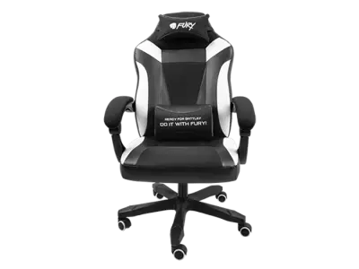 FURY Avenger M+ gaming stol črno/bel