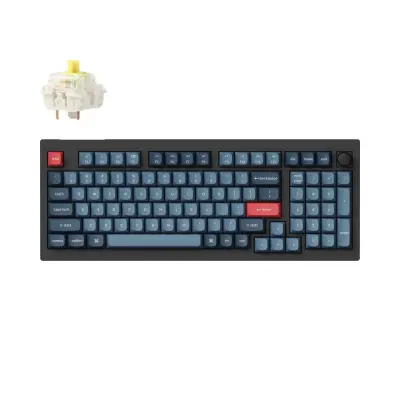 Keychron V5 Max QMK/VIA Brezžična Mehanska Tipkovnica, Bluetooth / 2.4 GHz, Banana Tactile Switch, US Layout, V5M-D4