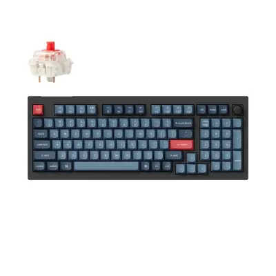 Keychron V5 Max QMK/VIA Brezžična Mehanska Tipkovnica, Bluetooth / 2.4 GHz, Red Linear Switch, US Layout, V5M-D1