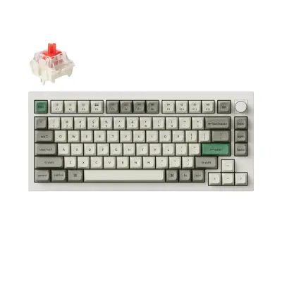 Keychron Q1 Max QMK/VIA Brezžična Mehanska Tipkovnica, Bluetooth / 2.4 GHz, Red Linear Switch, US Layout, Q1M-P1