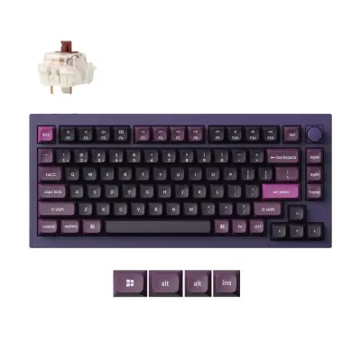 Keychron Q1 Max QMK/VIA Brezžična Mehanska Tipkovnica, Bluetooth / 2.4 GHz, Brown Tactile Switch, US Layout, Q1M-V3