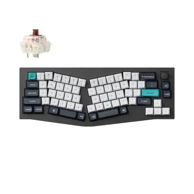 Keychron Q8 Max (Alice Layout) QMK/VIA Brezžična Mehanska Tipkovnica, Bluetooth / 2.4 GHz, Brown Tactile Switch, US Layout, Q8M-M3