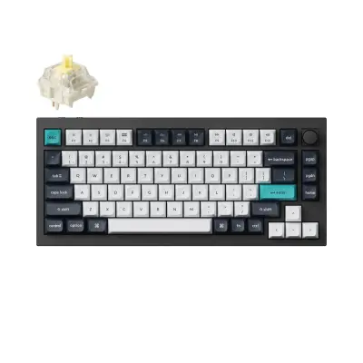 Keychron Q1 Max QMK/VIA Brezžična Mehanska Tipkovnica, Bluetooth / 2.4 GHz, Banana Tactile Switch, US Layout, Q1M-M4