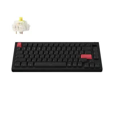 Keychron Q1 Max QMK/VIA Brezžična Mehanska Tipkovnica, Bluetooth / 2.4 GHz, Banana Tactile Switch, US Layout, Q1M-M4S
