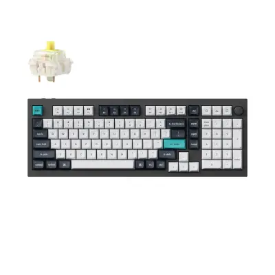 Keychron Q5 Max QMK/VIA Brezžična Mehanska Tipkovnica, Bluetooth / 2.4 GHz, Banana Tactile Switch, US Layout, Q5M-M4