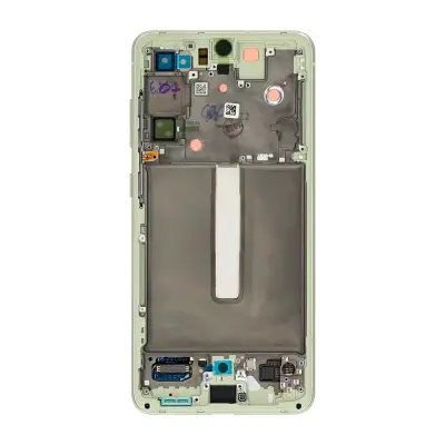 Originalni zaslon Galaxy S21 FE, celoten blok z LCD zaslonom na dotik olivne barve, servisni paket