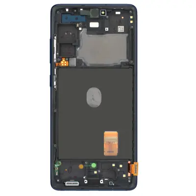 Originalni LCD zaslon na dotik Samsung S20 FE 5G [Servisni paket] - polnocno modra