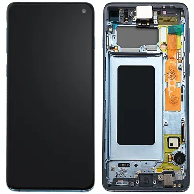 Zaslon Samsung Galaxy S10: originalni LCD zaslon na dotik Samsung [servisni paket] - moder