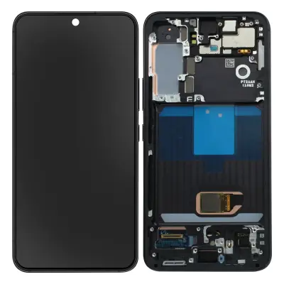 Originalni zaslon Galaxy S22, celoten blok s crnim LCD zaslonom na dotik, servisni paket